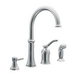 Moen Quinn Chrome Kitchen Faucet with Side Spray 87845