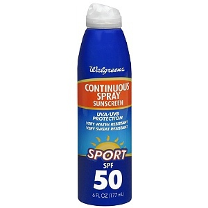 Walgreens Continuous Spray Sport SPF 50 Sunscreen