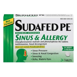Sudafed PE Sinus and Allergy