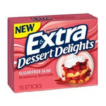 Wrigley's - Extra Dessert Delights Sugarfree Gum, Strawberry Shortcake