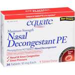 Equate Maximum Strength Non-Drowsy Nasal Decongestant PE
