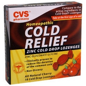 CVS Cold Relief Zinc Cold Drop Lozenges