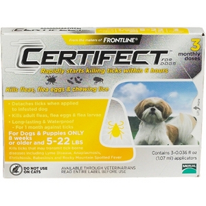 Certifect For Dogs - 5-22 Lbs, 3 Month Supply
