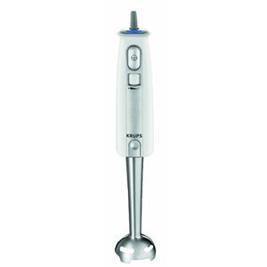 KRUPS Immersion Blender with beaker attachment, White and Stainless Steel