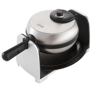 Oster 1-1/2-Inch Thick Belgian Flip Waffle Maker, Brushed Stainless Steel