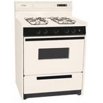 30" Freestanding Gas Range with Manual Clean Oven Window Electronic Ignition and Clock