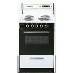 24" Freestanding Electric Range with Manual Clean Black See-Thru Door and Clock w/ Timer