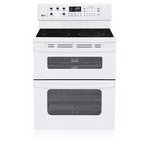 LG Freestanding Electric Double-Oven Range Self Clean - white