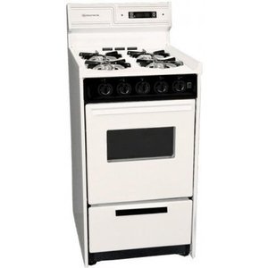 20" Freestanding Gas Range with Manual Clean Oven Window Electronic Ignition and Clock