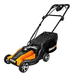 WORX Lil'Mo 14-Inch 24-Volt Cordless Lawn Mower with Removable Battery and Grass Collection Bag