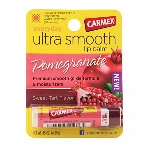 Carmex Ultra Smooth Pomegranate Lip Balm SPF 15