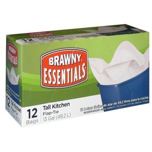Brawny Essentials Flap-Tie Tall Kitchen Bags