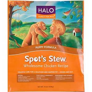 Halo Spot's Stew Puppy Formula Wholesome Chicken Recipe Dry Dog Food