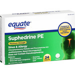 Equate Suphedrine PE Allergy & Sinus Medicine