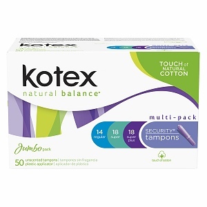 Kotex Natural Balance Security Tampons