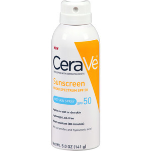 CeraVe Broad Spectrum Wet Skin Spray Sunscreen