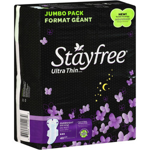 Stayfree Ultra Thin Overnight With Wings Pads