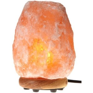 WBM Himalayan Light # Natural Air Purifying Himalayan Salt Lamp with Neem Wood Base, Bulb and Dimmer switch