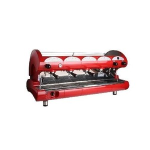 4 Groups & 2 Steam Wands Commercial Volumetric Espresso Machine (Red)