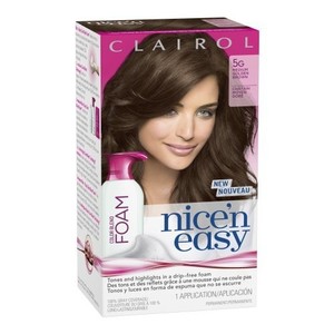 Clairol Nice 'n Easy Foam Hair Color 5G Medium Golden Brown 1 Kit (packaging may vary)