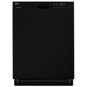 Front Control Dishwasher in Smooth Black with Stainless Steel Tub