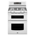 Gemini 6 cu. ft. Double Oven Gas Range with Self-Cleaning Oven in White