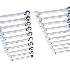 GearWrench 20PC Combination Ratcheting Wrench Set, SAE/MM
