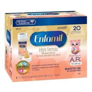 Enfamil A.R. Nursette 20 Calorie Ready To Use 2 fl. oz. 6-Count (Pack of 8) (Packaging May Vary)