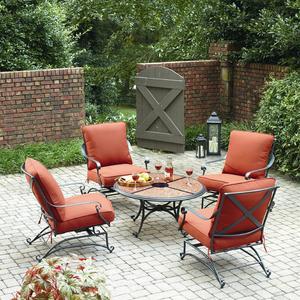 Grand Resort Keaton 5 Piece Chat Set with Granite *Limited Availability