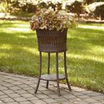 Ty Pennington Style Wicker Round Plant Stand