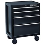 Craftsman 26 in. 4-Drawer Heavy-Duty Ball Bearing Rolling Cabinet - Black