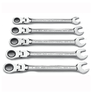 GearWrench 5PC Flex Combination Ratcheting Wrench Set, MM
