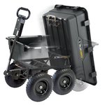Tricam Gorilla Carts GOR866D Heavy-Duty Garden Poly Dump Cart, Black Finish