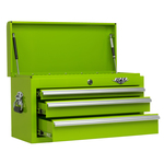 Viper Tool Storage 26" 3 Drawer 18G Steel Top Chest, Lime