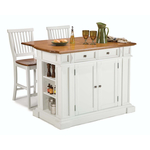 Home Styles Kitchen Island with Two Stools