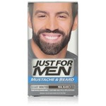 Just for Men Brush-In Color Gel for Mustache & Beard, Real Black M-55, 1 kit, Packaging May Vary (Pack of 3)