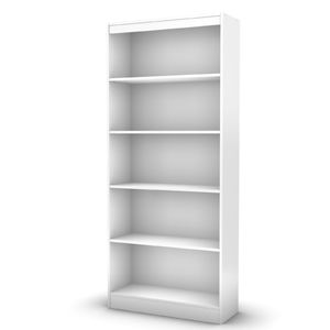 South Shore Axess Collection 5-Shelf Bookcase Pure White