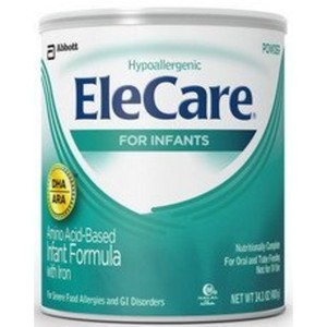 EleCare Amino Acid Based Infant Formula with Iron, Unflavored Powder 14.1 oz Can (Pack of 6)