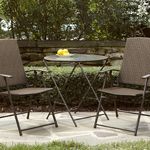 Garden Oasis Wicker Folding Chair - Light Option