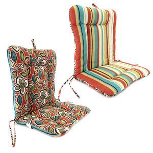 Jordan Manufacturing Co., Inc. Ethan/Wyken Stripe Scarlet Euro Chair Cushion
