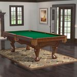 Brunswick Broadmoor 8' Chestnut Billiard Table with Ball and Claw Legs - DELIVERY, INSTALLATION, AND BONUS PLAY PACKAGE INCLUDED