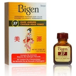 Bigen #37 Dark Auburn Permanent Powder Hair Color 6 gram Bottle