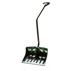 Suncast SC3250 18-Inch Snow Shovel/Pusher Combo with Ergonomic Shaped Handle And Wear Strip, Green